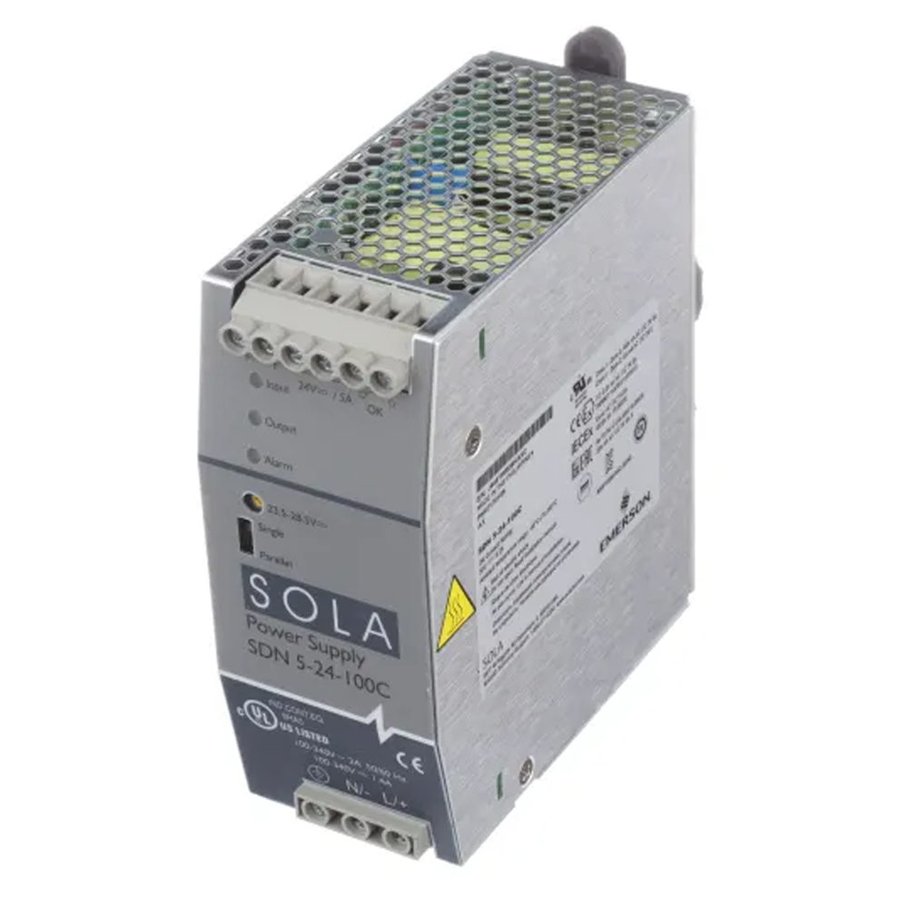SDN524100C SOLAHD SDN-C SINGLE PHASE DIN POWER SUPPLY, 120W, 24V OUTPUT, 115-230VAC INPUT (SDN 5-24-100C(X))